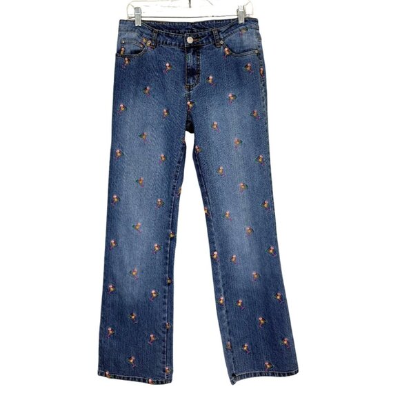 Vintage Lilly Pulitzer Blue Jeans Cocktail Straight Leg Martini Women Size 10 - Picture 1 of 7